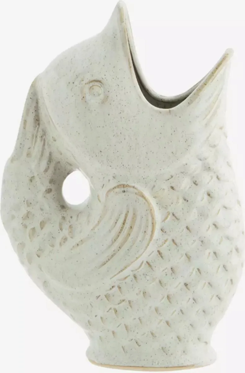 Vis Vaas / Karaf Gebroken Wit van Madam Stoltz in Off White – productfoto