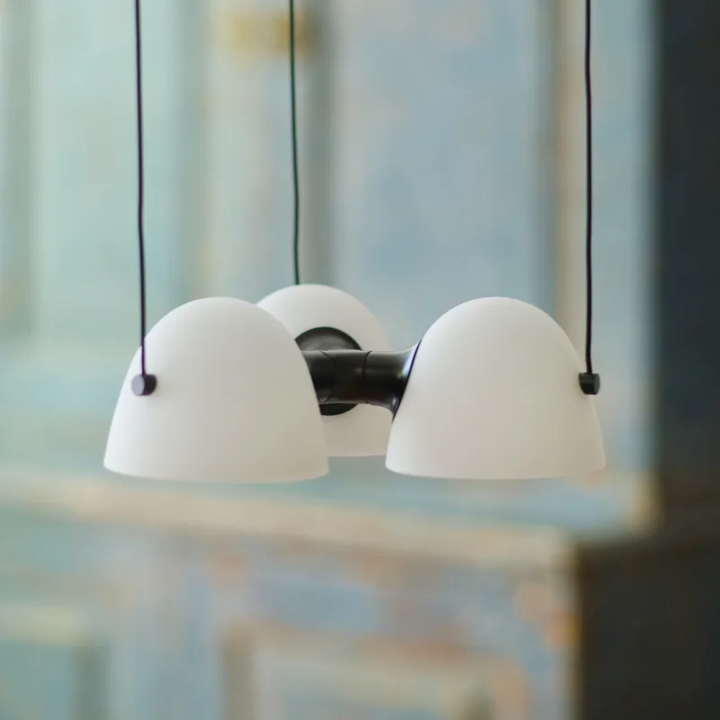 Hanglamp Fuse Triple, messing, glas - Handgemaakt Made By Hand - Eetkamer - Designer - Meerdere lampen fra Made By Hand – produktbillede