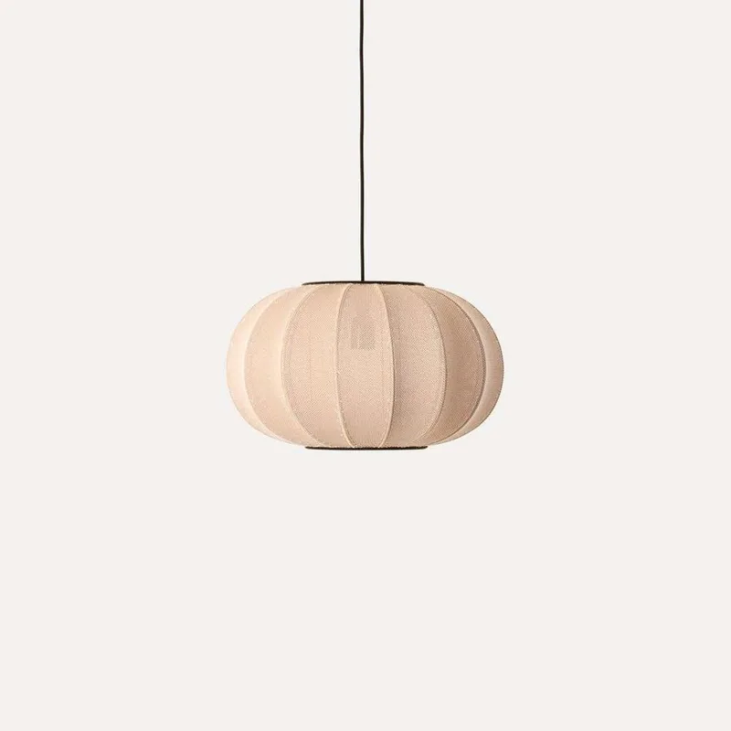 Knit-Wit 45 Oval Hanglamp Zand Stone by Made By Hand – product photo