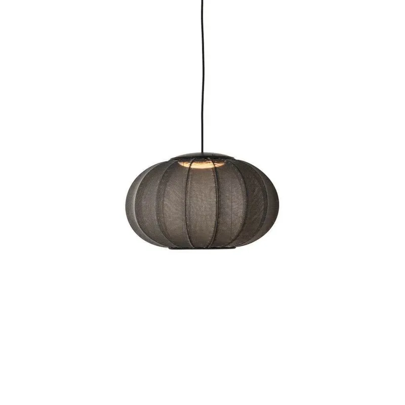 Knit-Wit 45 Oval LED Hanglamp Black by Made By Hand – product photo