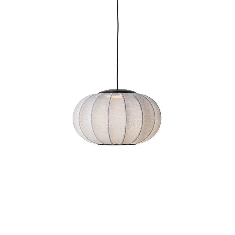 Knit-Wit 45 Oval LED Hanglamp Silver by Made By Hand – product photo