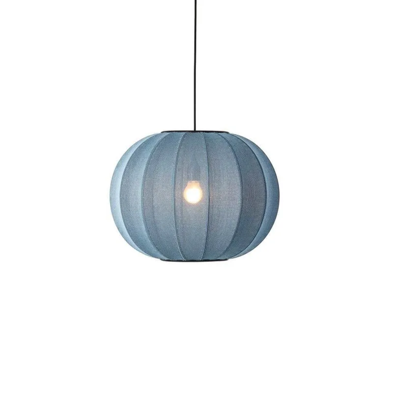 Knit-Wit 45 ronde LED hanglamp, blauw, Ø45cm de Made By Hand – photo du produit