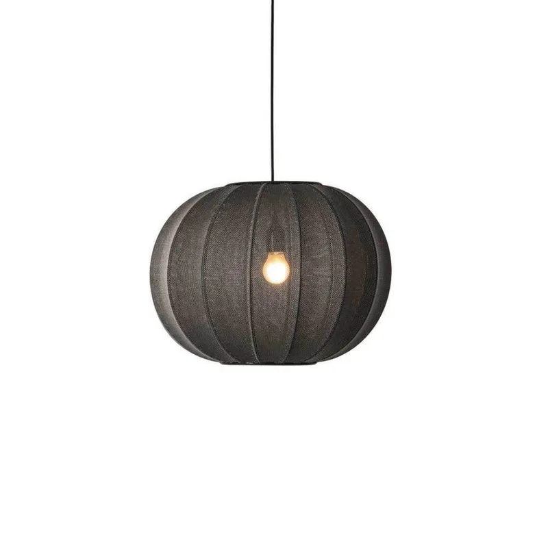 Knit-Wit 45 Round LED Hanglamp Black by Made By Hand – product photo