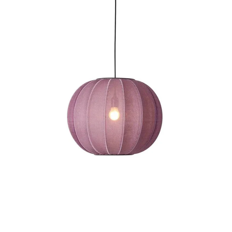 Knit-Wit 45 Round LED Hanglamp Burgundy by Made By Hand – product photo