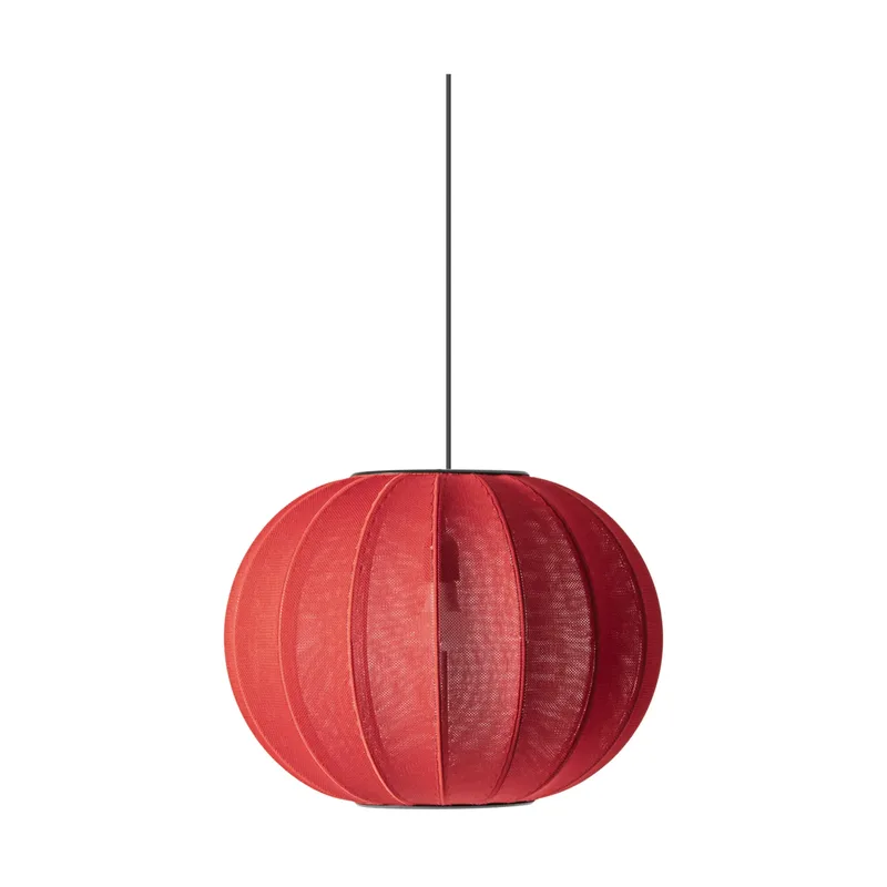 Knit-Wit 45 Round Pendelleuchte Maple red by Made By Hand – product photo