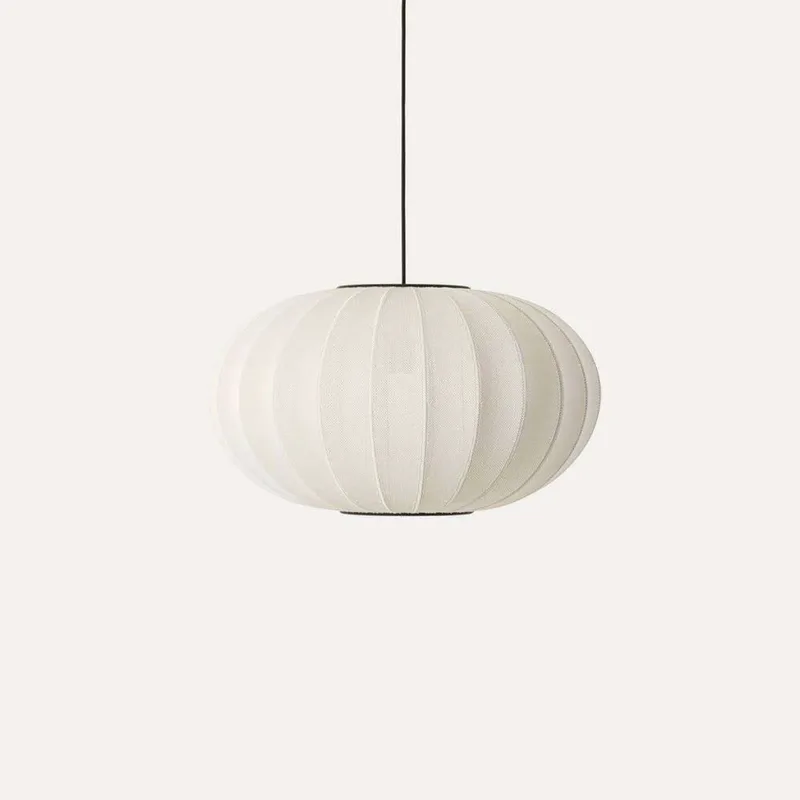 Knit-Wit 57 Oval Hanglamp Pearl White van Made By Hand – productfoto