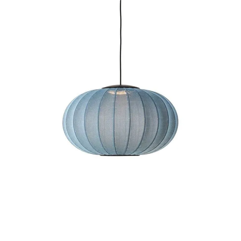 Knit-Wit 57 Oval LED Hanglamp Blue Stone by Made By Hand – product photo