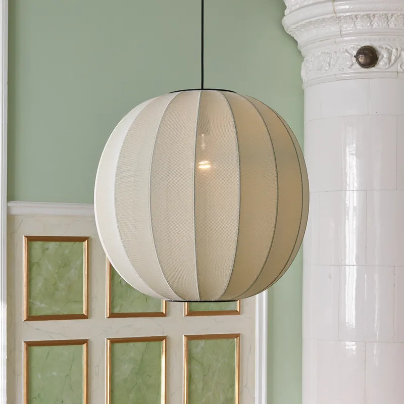 Knit-Wit 60 ronde hanglamp parelwit - met de hand gemaakt Made By Hand - Eetkamer - Aluminium by Made By Hand – product photo