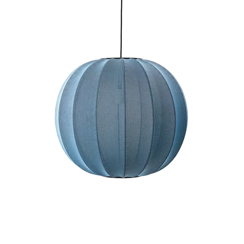 Knit-Wit 60 Round Hanglamp Blue Stone von Made By Hand – Produktfoto