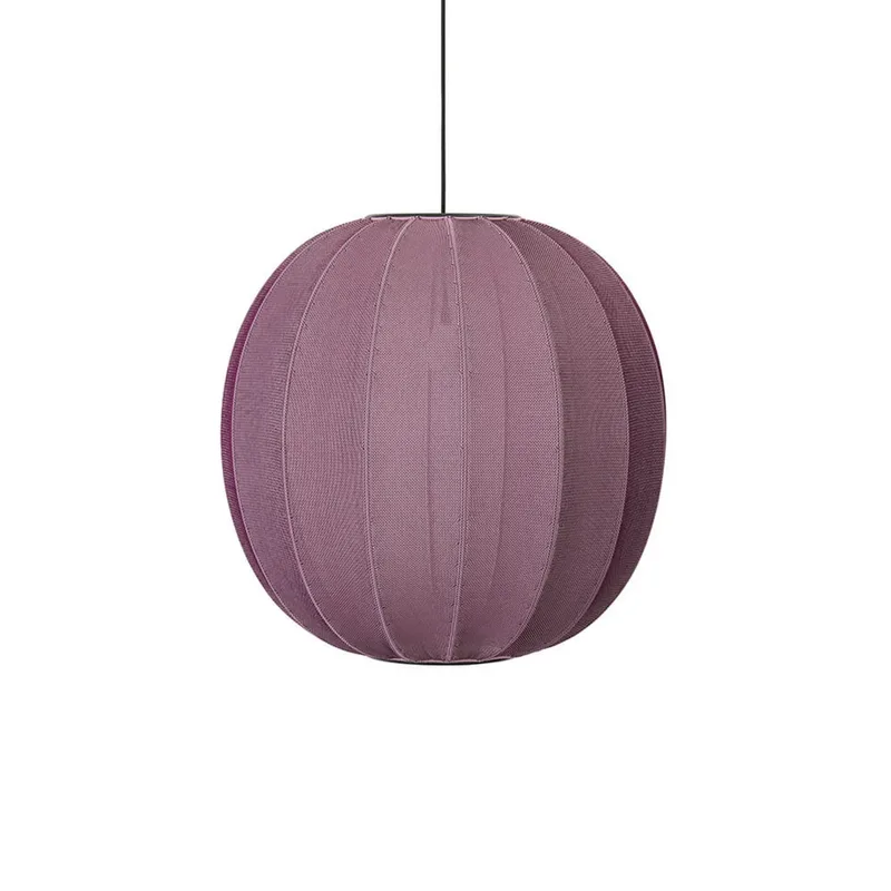 Knit-Wit 60 Round Hanglamp Burgundy van Made By Hand – productfoto