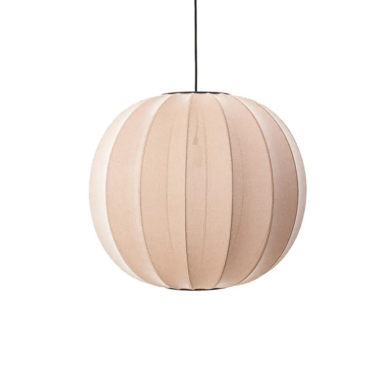 Knit-Wit 60 Round Hanglamp Zand Stone van Made By Hand – productfoto