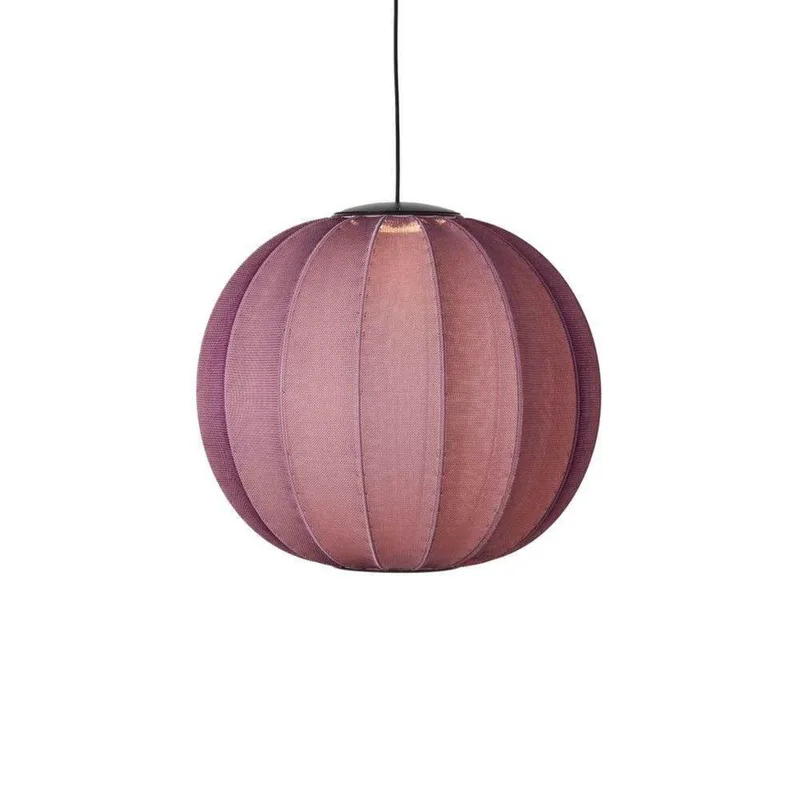 Knit-Wit 60 Round LED Hanglamp Burgundy de Made By Hand – photo du produit