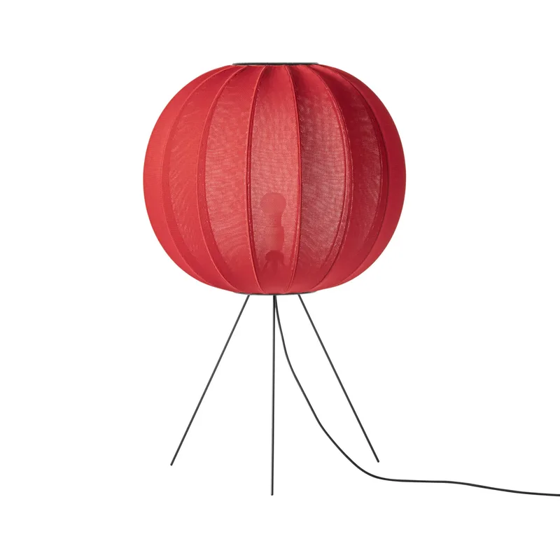 Knit-Wit 60 Round Medium Stehleuchte Maple red från Made By Hand – produktbild