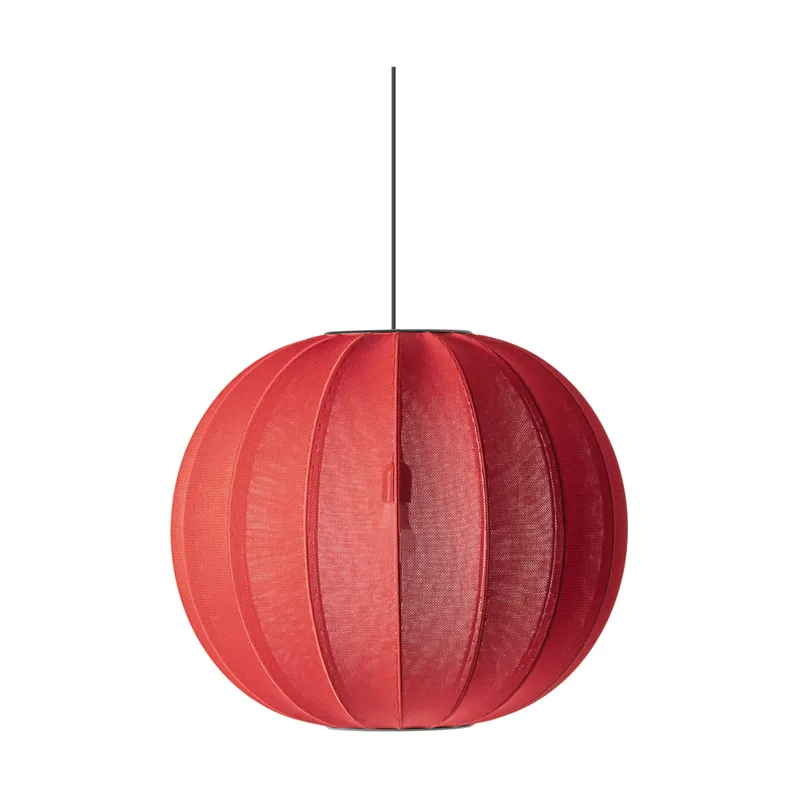Knit-Wit 60 Round Pendelleuchte Maple red från Made By Hand – produktbild