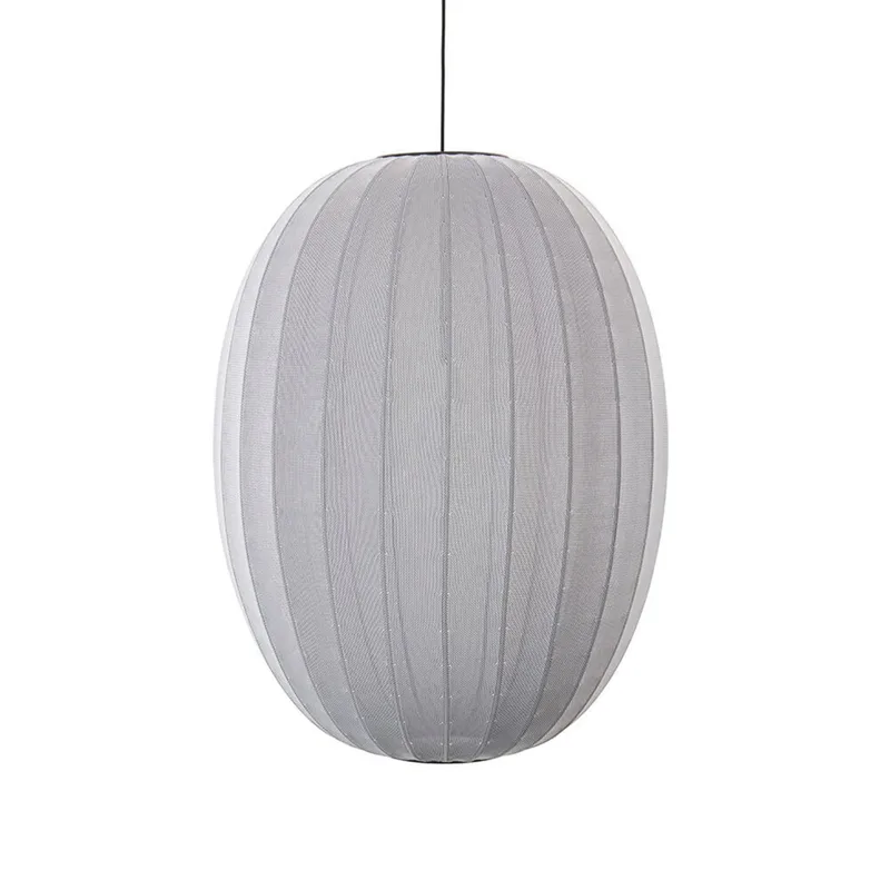 Knit-Wit 65 High Oval Hanglamp Silver von Made By Hand – Produktfoto