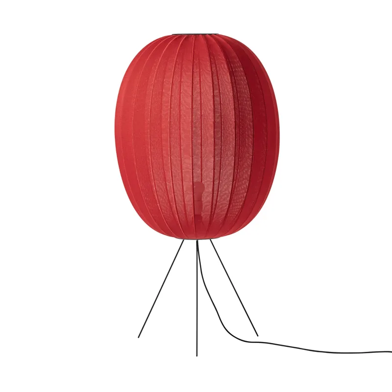 Knit-Wit 65 High Oval Medium Stehleuchte Maple red by Made By Hand – product photo