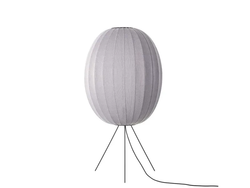 Knit-Wit 65 High Oval vloerlamp zilver 130 cm by Made By Hand – product photo