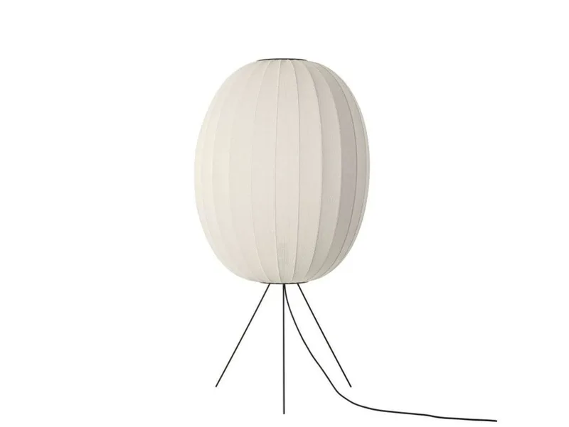 Knit-Wit 65 Hoog Oval Vloerlamp Medium Pearl White by Made By Hand – product photo