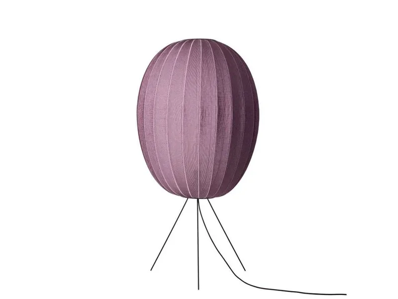 Knit-Wit 65 Hoog Oval vloerlamp, rood, 130 cm de Made By Hand – photo du produit