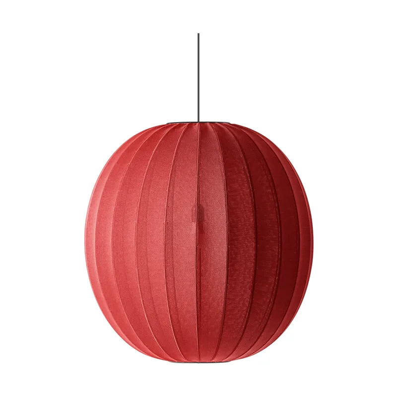 Knit-Wit 75 Round Pendelleuchte Maple red von Made By Hand – Produktfoto