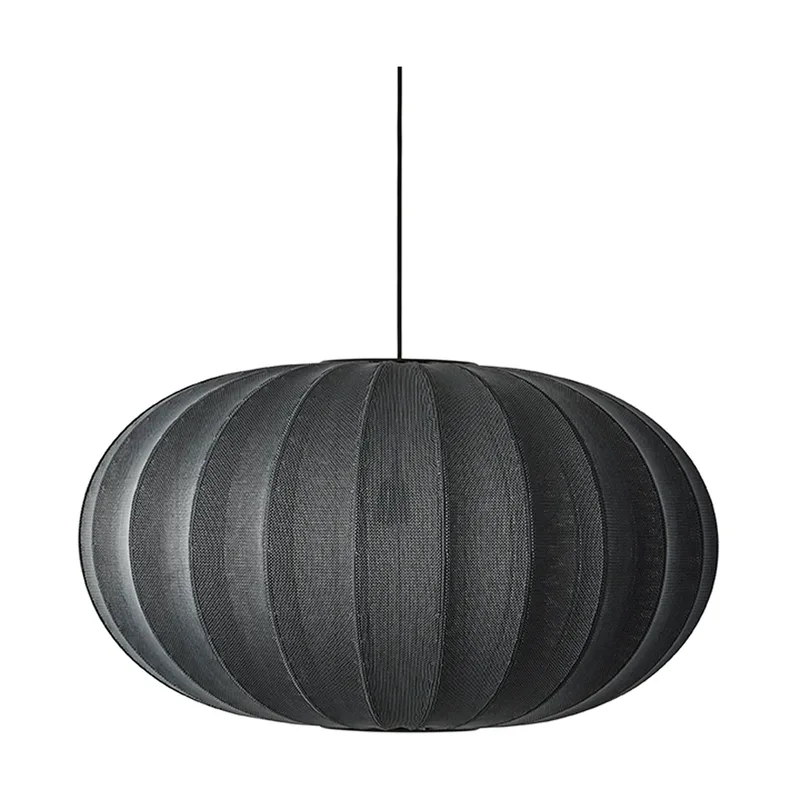 Knit-Wit 76 Oval Pendelleuchte Black by Made By Hand – product photo