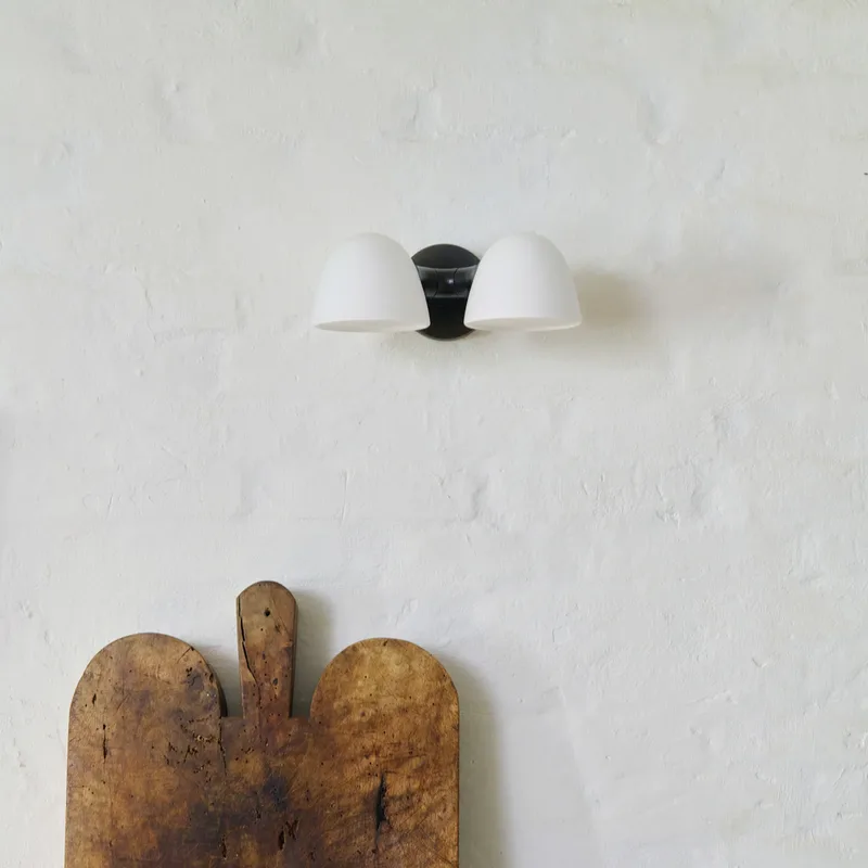 Wandlamp Fuse Double, messing, glas - Handgemaakt Made By Hand - Woonkamer - Designer - Meerdere lampen de Made By Hand – photo du produit
