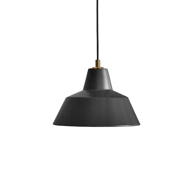 Workshop W2 hanglamp matzwart, aluminium, E27 van Made By Hand – productfoto