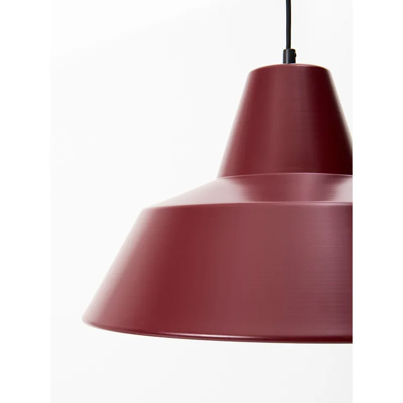 Workshop W5 hanglamp, rood, aluminium, E27 by Made By Hand – product photo