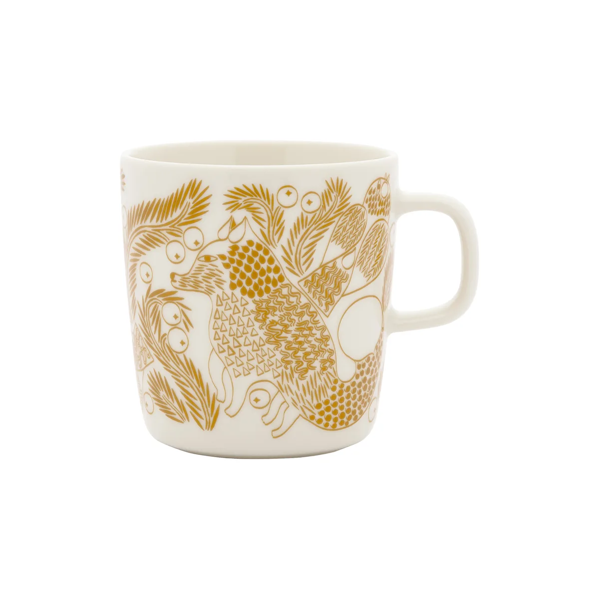 Becher Ketunmarja - Weiß - Sandstein - Designer Aino-Maija Metsola de Marimekko – photo du produit