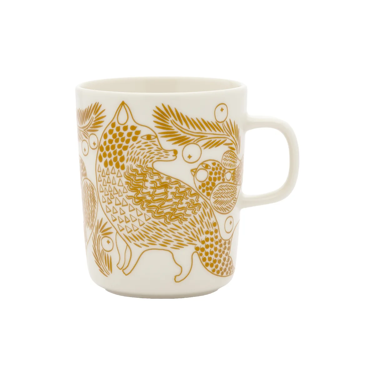 Becher Ketunmarja - Weiß - Sandstein - Designer Aino-Maija Metsola de Marimekko – photo du produit