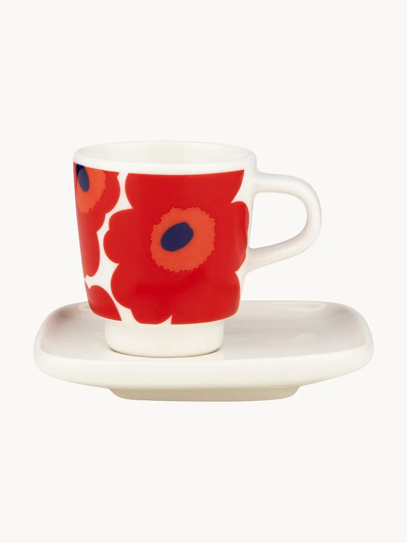 Espressokopje & schoteltje Unikko van Marimekko – productfoto