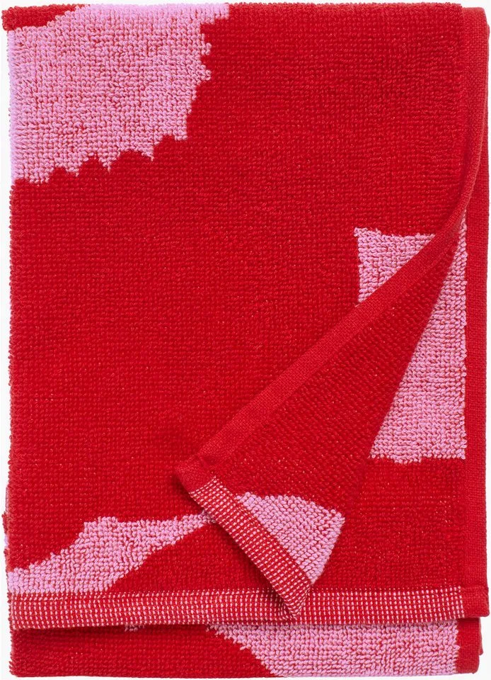 Gästehandtuch UNIKKO, Frottee (1-St), 100% Baumwolle, angenehm weich, 30 x 50 cm by Marimekko in Rosa, rot – product photo