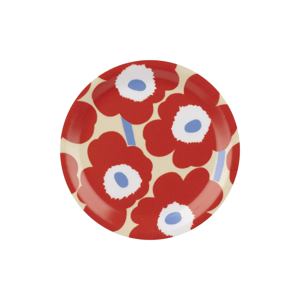 Glasuntersetzer Unikko - Rot - Sandstein - Designer Maija Isola de Marimekko – photo du produit