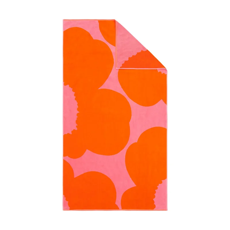 Iso Unikko Badehandtuch Pink-orange red, 100x180 cm by Marimekko – product photo
