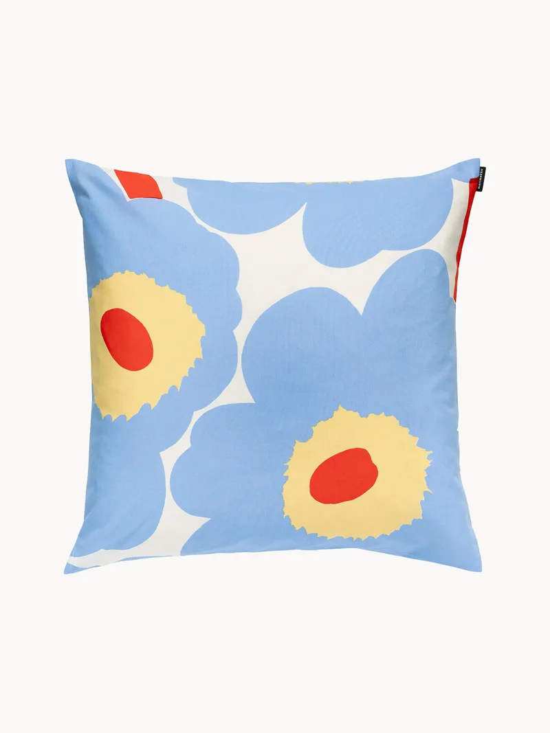 Katoenen kussenhoes Unikko met bloemenprint by Marimekko – product photo