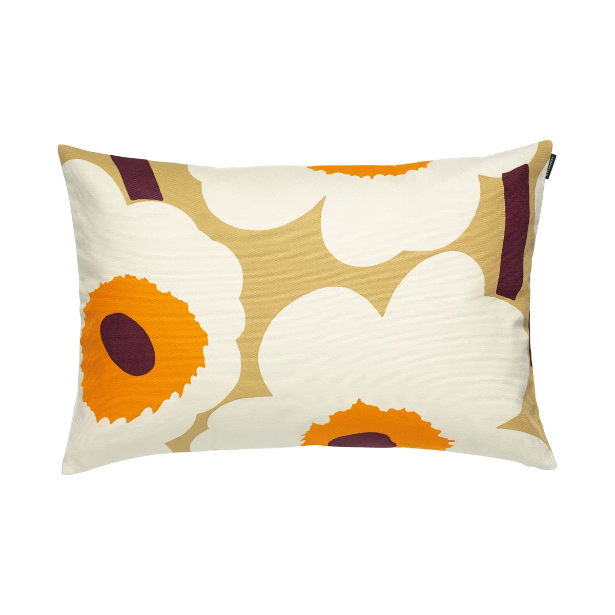 Kissenüberzug Unikko - Orange - Organische Baumwolle - Designer Maija Isola von Marimekko – Produktfoto
