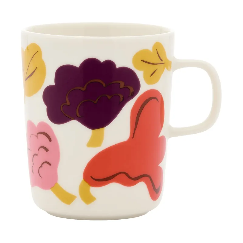Kukasta Kukkaan Becher White-pink-terrac-plum, 25 cl by Marimekko – product photo