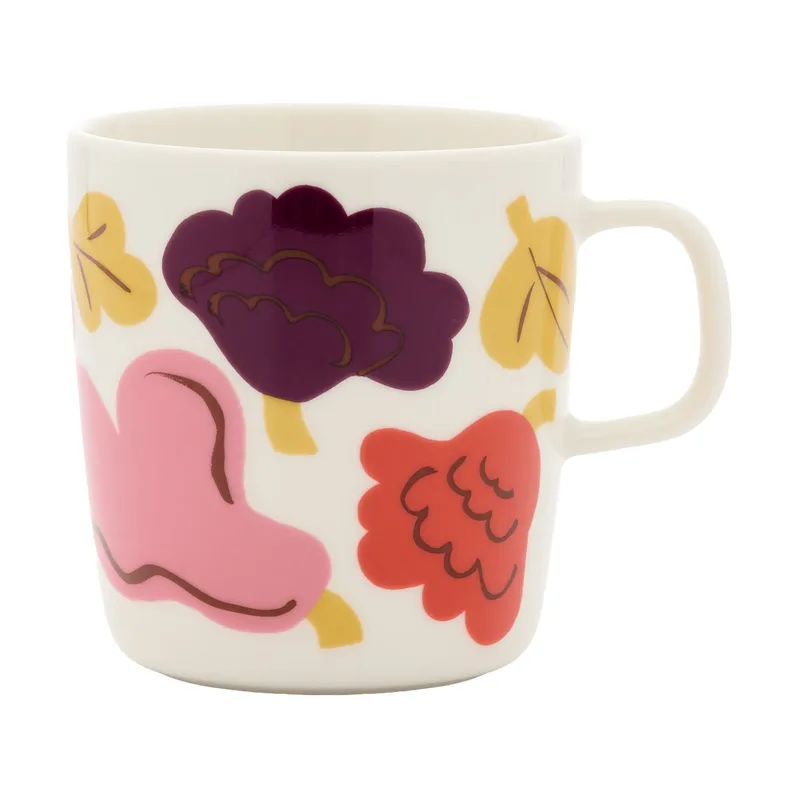 Kukasta Kukkaan Becher White-pink-terrac-plum, 40 cl by Marimekko – product photo