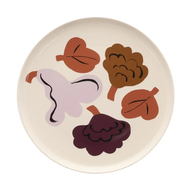Kukasta Kukkaan Speiseteller Stoneware-plum-bronze-terracotta Ø20 cm van Marimekko – productfoto