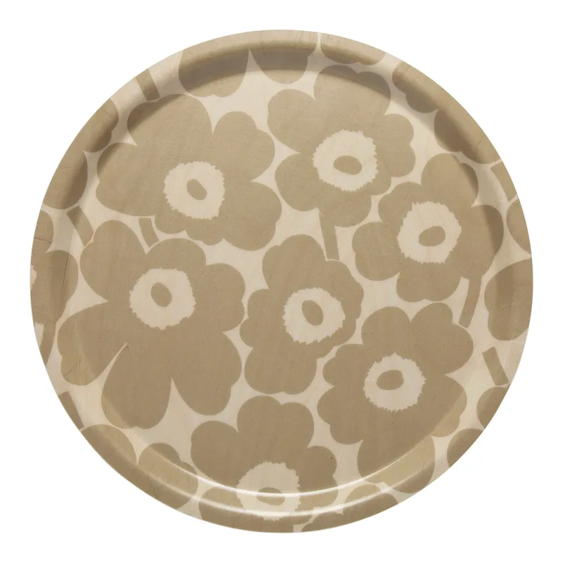 Mini Unikko Tablett Hellbraun-beige von Marimekko – Produktfoto