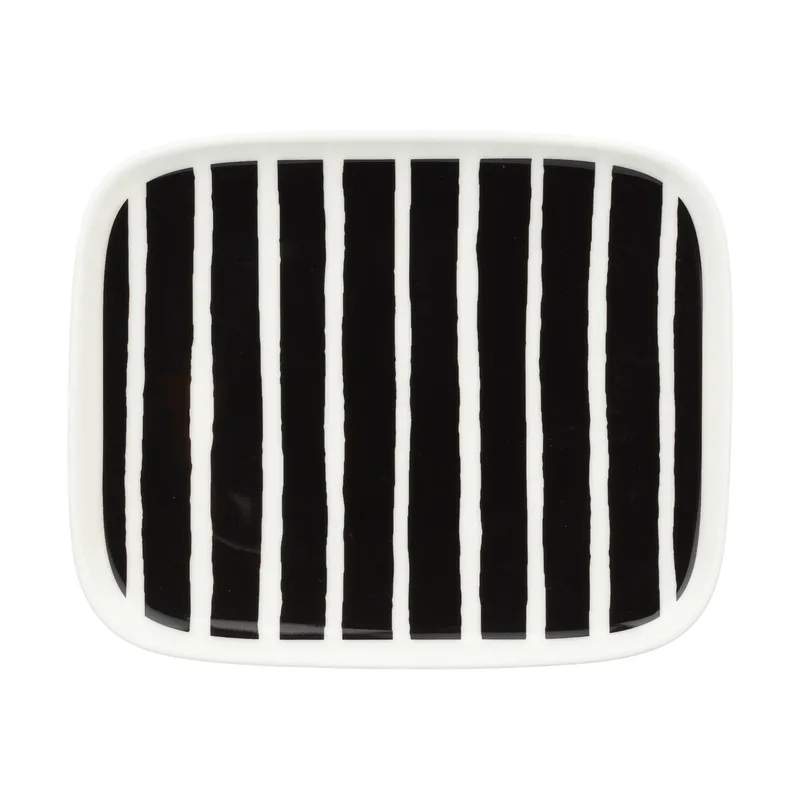 Oiva Piccolo Teller 12x15 cm Black-white by Marimekko – product photo