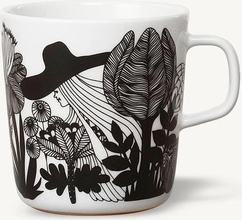 Oiva Siirtolapuutarha mok 4 dl by Marimekko in Wit – product photo