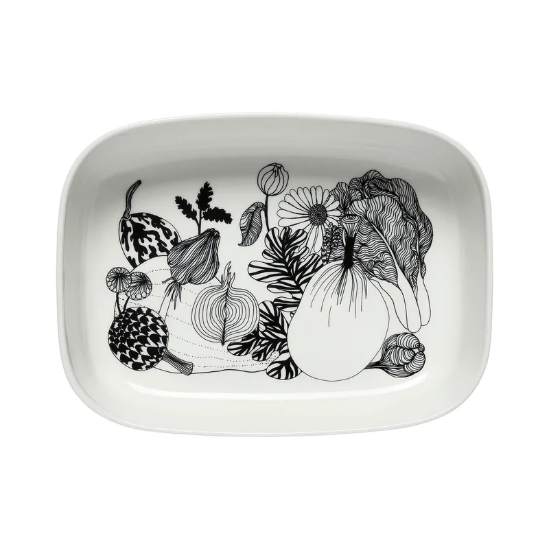 Oiva Siirtolapuutarha Servierschale Weiß-schwarz by Marimekko – product photo
