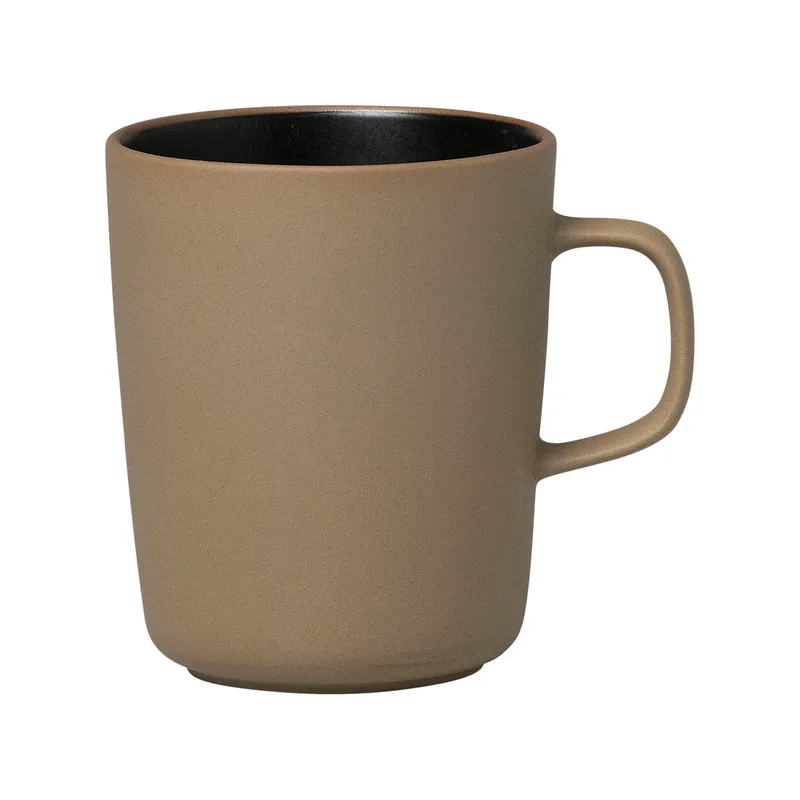 Oiva Tasse 25cl Braun-schwarz by Marimekko – product photo