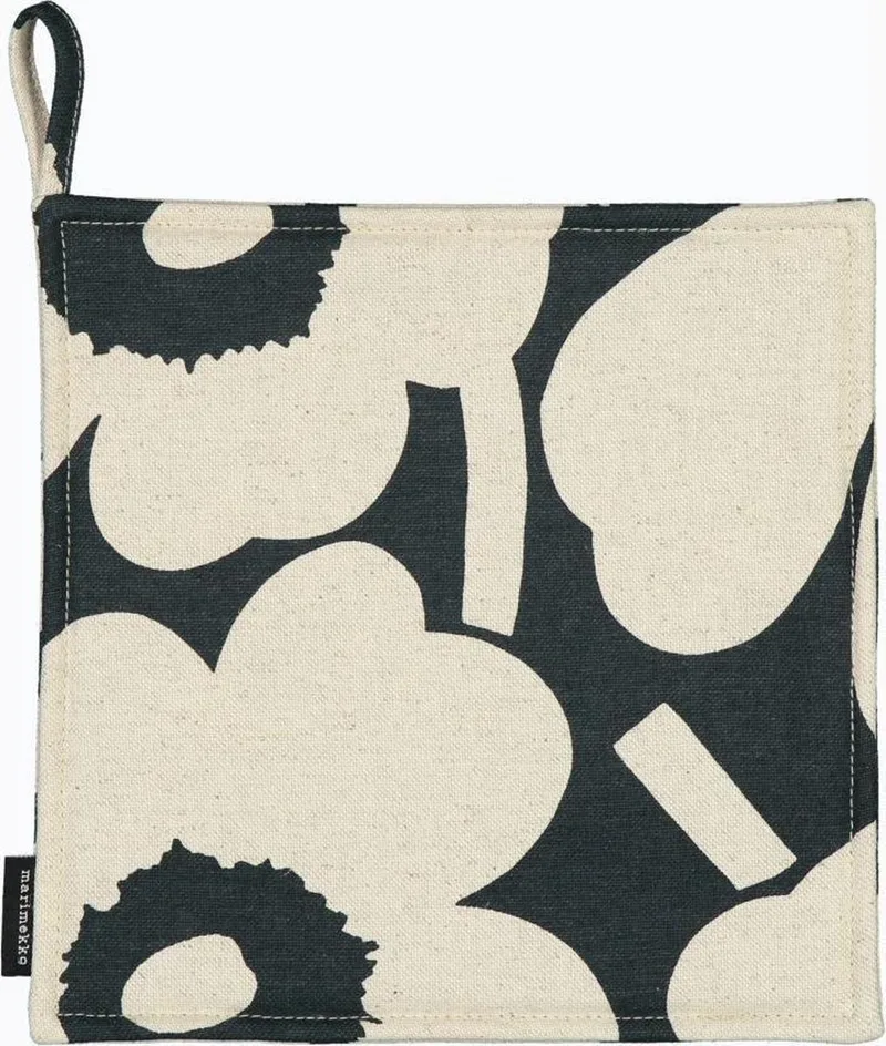 Pannenlap Bloemen Groen by Marimekko in Groen en wit – product photo