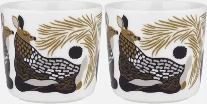 Peura - Koffiekopjes zonder oor - 20cl - set van 2 de Marimekko en Meerder klauren – photo du produit