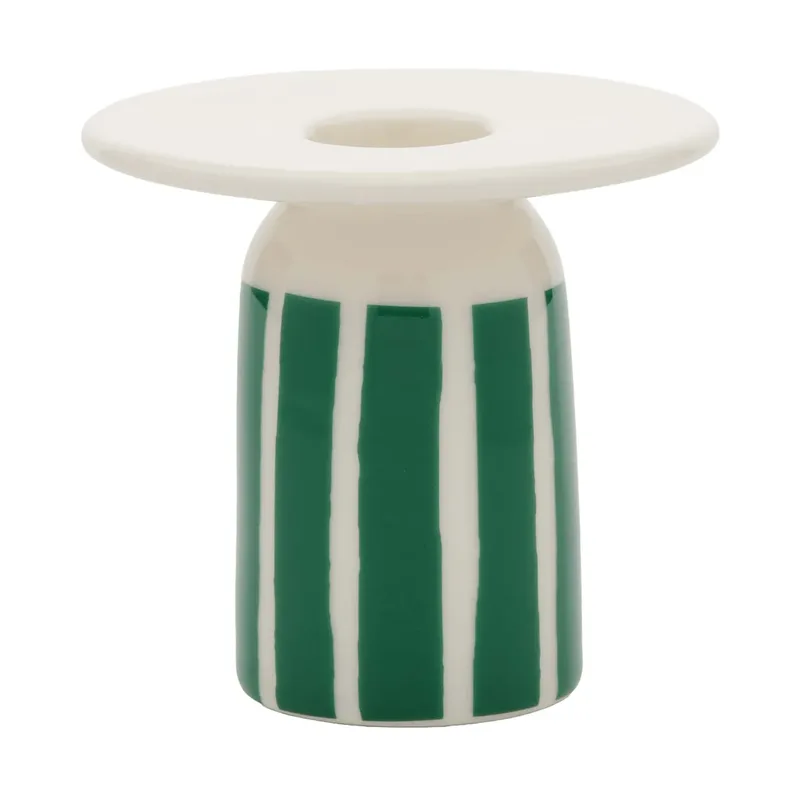 Piccolo Kerzenhalter Weiß-Grün, 8 cm by Marimekko – product photo