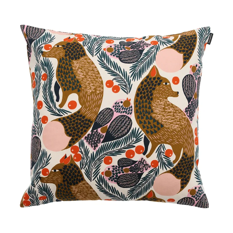 Pieni Ketunmarja Kissenbezug 50 x 50cm Weiß-Multicolor van Marimekko – productfoto