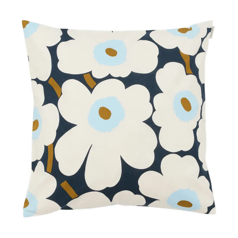 Pieni Unikko Kissenbezug 50x50cm Blaubeere-Weiß-cold blue by Marimekko – product photo