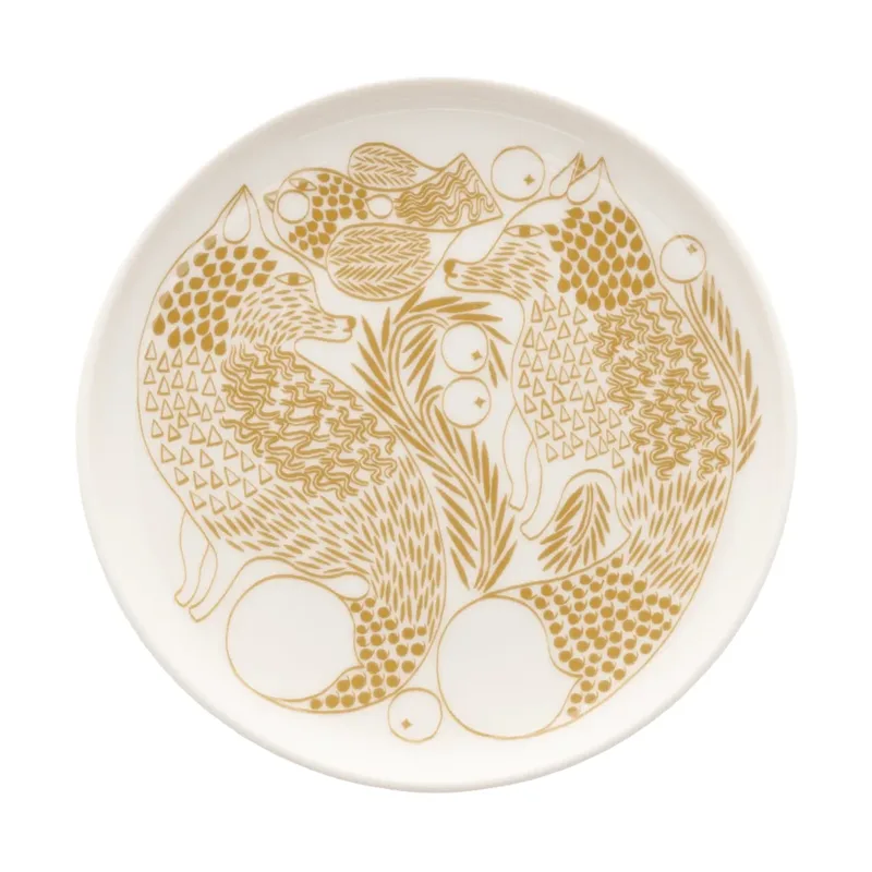 Piirto Ketunmarja Dessertteller White-Bronze Braun, Ø13,5 cm by Marimekko – product photo